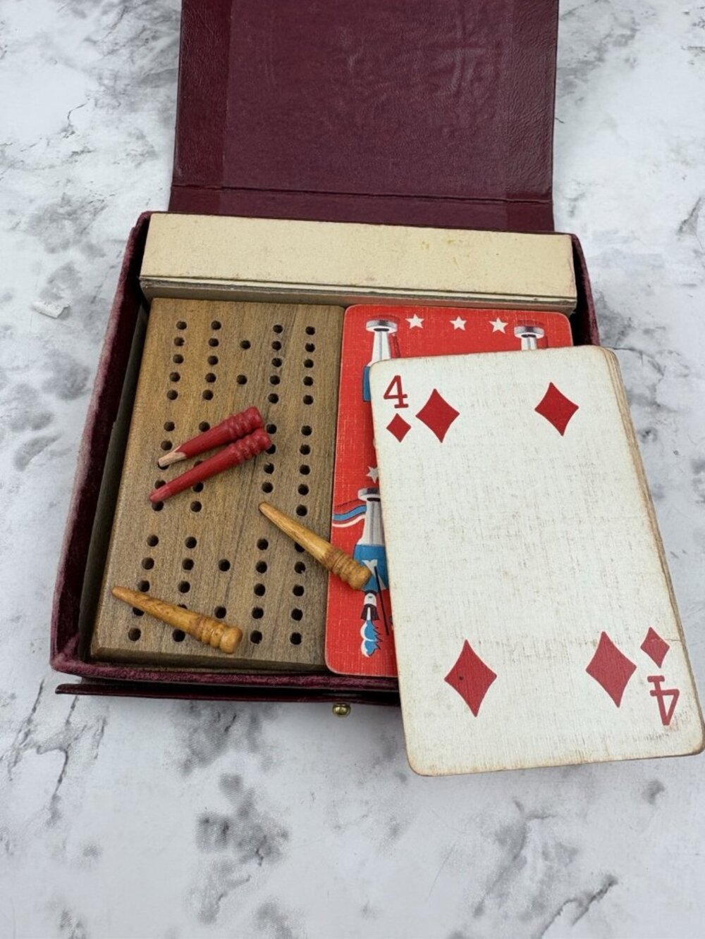 *Vintage Cribbage Card Game in Box